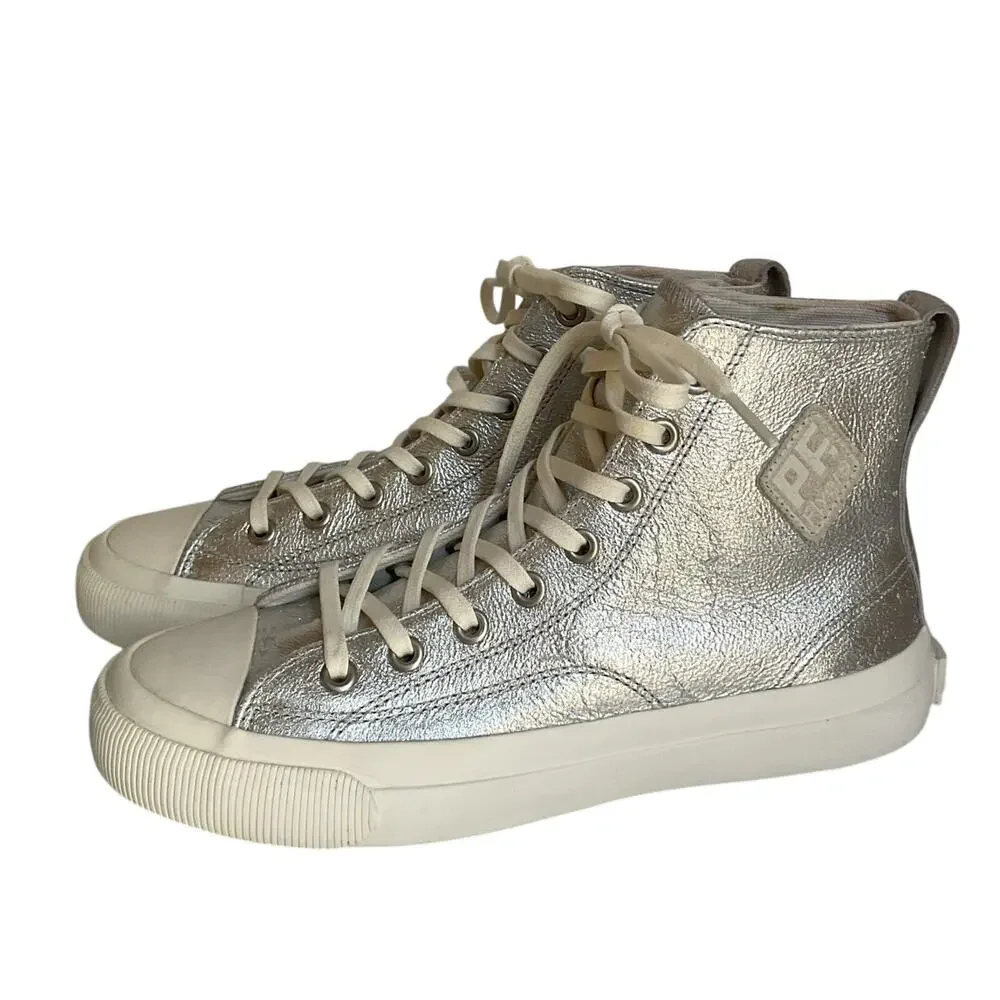 PF Flyers Silver Metallic All American Hi Women’s Size 7 / Men’s 5.5